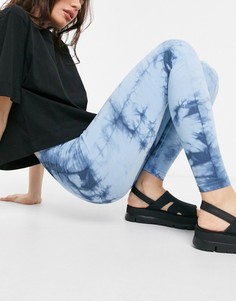 Леггинсы с принтом тай-дай ASOS DESIGN-Синий