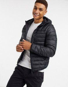 Черный пуховик Bershka
