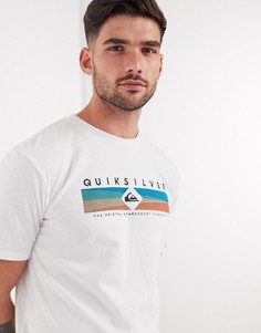 Белая футболка Quiksilver-Белый