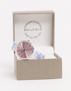 Серебристые часы с вышивкой на ремешке Bellfield-Серебряный
