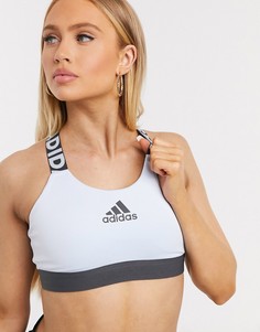 Синий бюстгальтер adidas Training