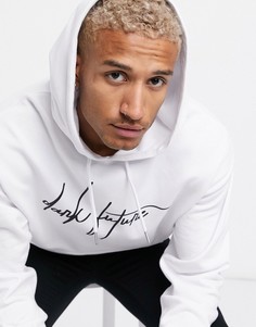 Худи в стиле oversized белого цвета с логотипом ASOS DESIGN Dark Future-Белый