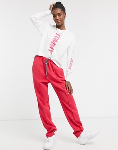 Ярко-розовые узкие джоггеры Tommy Jeans-Розовый