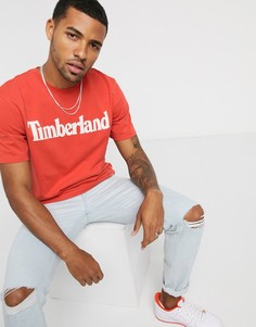 Красная футболка с логотипом Timberland-Красный