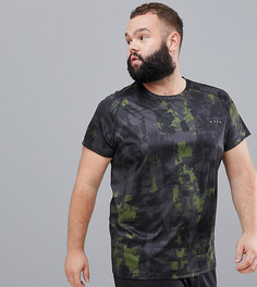 Футболка с камуфляжным принтом ASOS 4505 Plus-Серый