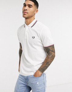 Футболка-поло с логотипом и кантом Fred Perry-Белый