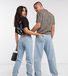 Светлые свободные джинсы Reclaimed Vintage inspired The 83 unisex-Синий