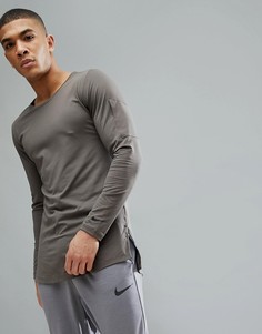 Лонгслив цвета хаки с карманом в стиле милитари Nike Training AA1587-202-Зеленый