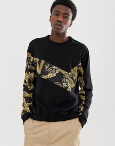 Свитшот с принтом Versace Jeans-Черный
