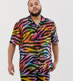 Фестивальная рубашка с радужным тигровым принтом (из комплекта) Jaded London-Мульти