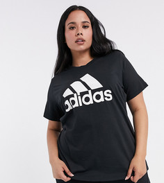 Черная футболка с логотипом adidas Training plus-Черный