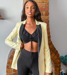 Пиджак пастельного цвета ASOS DESIGN Tall-Желтый