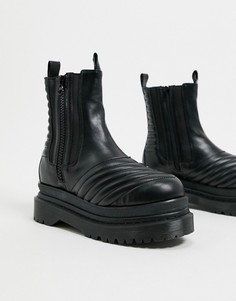 Черные ботинки на массивной плоской подошве Jeffrey Campbell-Черный