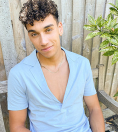 Трикотажное поло с отложным воротником ASOS DESIGN Tall-Синий