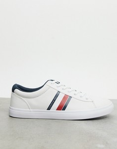Белые кроссовки с логотипом-флагом сбоку Tommy Hilfiger-Белый