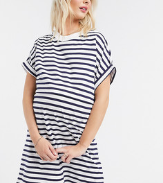 Платье мини в полоску ASOS DESIGN Maternity Nursing-Черный