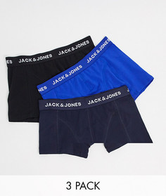 3 боксеров-брифов (темно-синие/черные) Jack & Jones-Черный