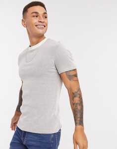 Серая фактурная футболка ASOS DESIGN-Серый