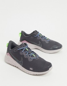 Темно-серые кроссовки Nike Running-Серый