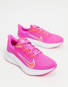 Ярко-розовые кроссовки Nike Running Zoom Winflo-Розовый