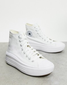 Белые высокие кеды на платформе Converse Chuck Taylor Move-Белый