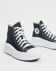Черные высокие кеды на платформе Converse Chuck Taylor Move-Черный