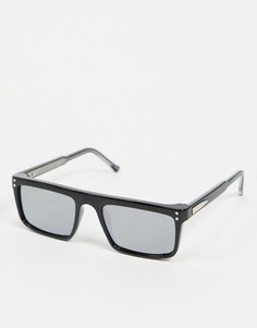 Квадратные солнцезащитные очки с зеркальными стеклами Spitfire-Черный