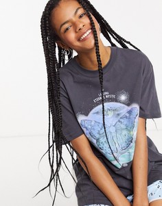 Темно-серая футболка Topshop-Серый