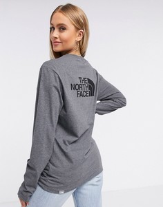 Серый лонгслив The North Face-Зеленый