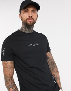 Футболка с принтом логотипа на груди и рукаве ASOS DESIGN Dark Future-Черный