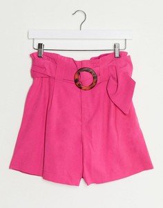 Розовые шорты с поясом Stradivarius-Розовый