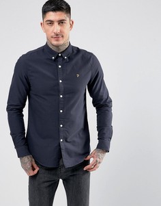 Темно-синяя оксфордская рубашка слим Farah Brewer-Темно-синий