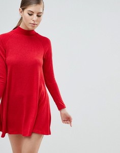 Платье-джемпер с длинными рукавами AX Paris-Красный