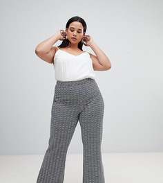 Расклешенные брюки в стиле 70-х ASOS DESIGN Curve-Мульти