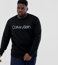 Черный свитшот с большим логотипом Calvin Klein