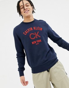Свитшот с логотипом Calvin Klein-Черный