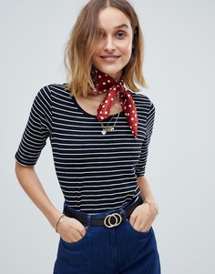Футболка в полоску Maison Scotch-Черный