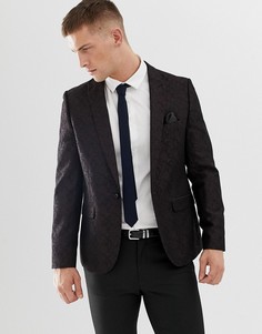 Жаккардовый блейзер ягодного цвета Harry Brown-Фиолетовый