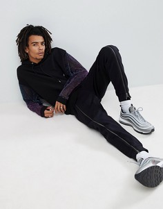 Джоггеры слим с молниями ASOS-Черный