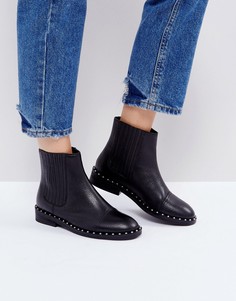 Кожаные ботинки челси ASOS ALISTAR-Черный