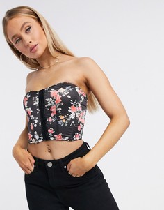 Топ-корсет с цветочным принтом ASOS DESIGN-Мульти