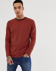 Оранжевый лонгслив в полоску New Look