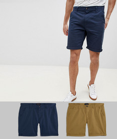 Комплект из 2 пар шорт чиносов D-Struct-Зеленый