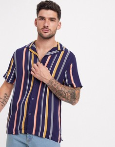 Синяя/желтая рубашка в полоску Celio-Мульти