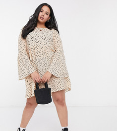 Свободное платье мини с узором ASOS DESIGN Curve-Мульти