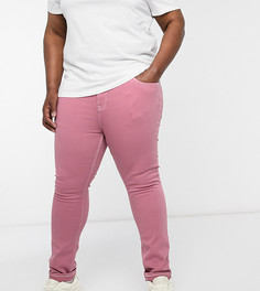 Розовые джинсы скинни ASOS DESIGN Plus-Розовый