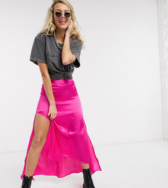 Розовая атласная юбка Reclaimed Vintage inspired-Розовый