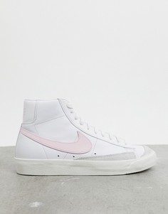 Бело-розовые кроссовки Nike Blazer Mid 77 Vintage-Белый