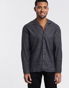 Рубашка с длинными рукавами и принтом Jack & Jones-Черный