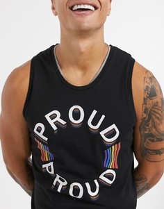 Черная майка Jack & Jones Originals PRIDE-Черный